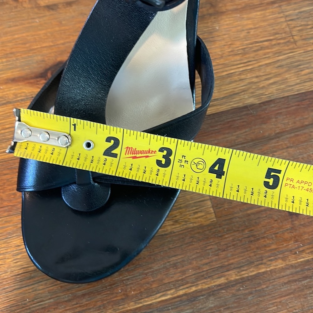 D&G Dolce‎ & Gabbana Black Leather Strappy Sandals Super Chunky Heels - 40.5 10 - Picture 16 of 16